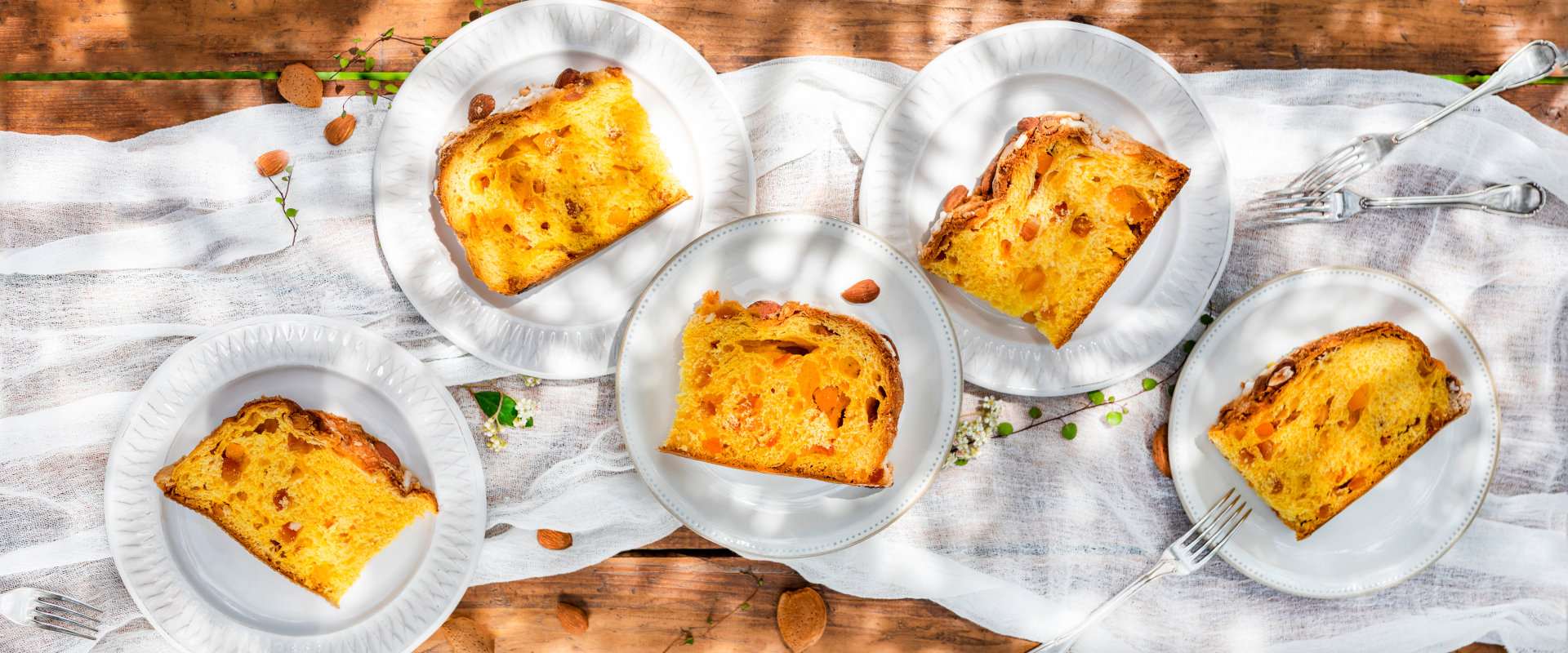 Gâteau de Pâques à l'huile d'olive extra vierge Carli en tranches