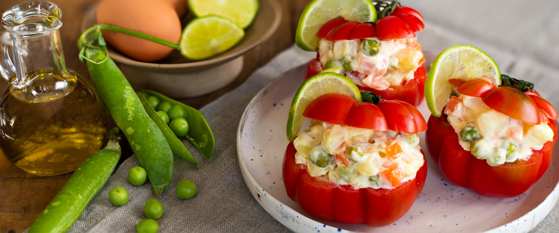 Gefüllte Tomaten mit Russischem Salat mit Limette - Fratelli Carli