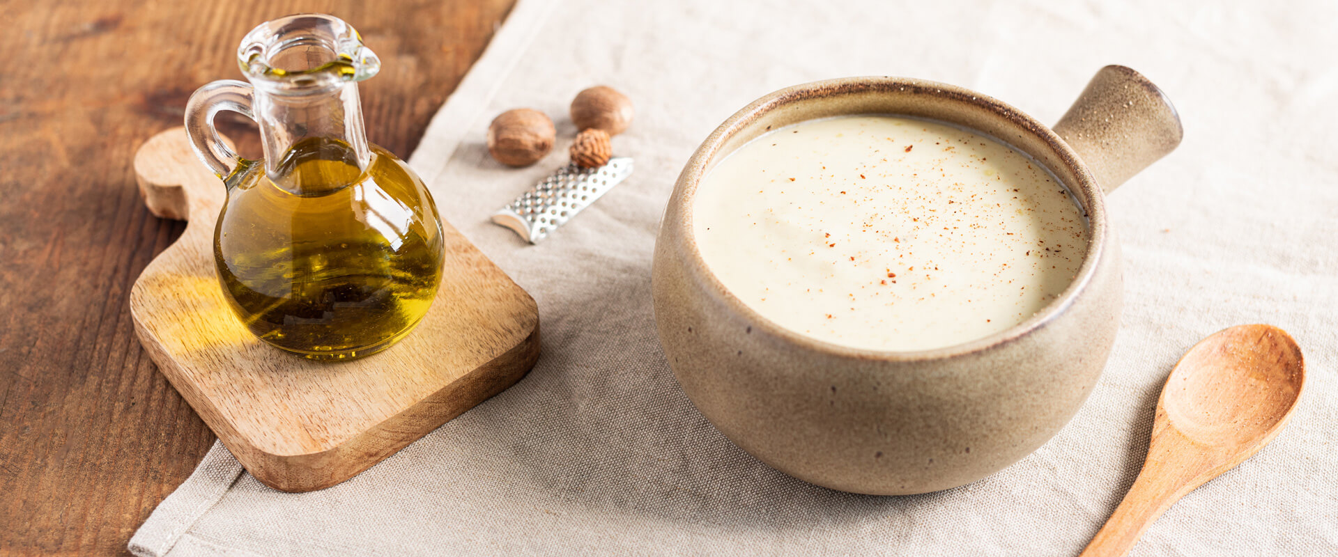 béchamel sans beurre à l'huile d'olive extra vierge Carli