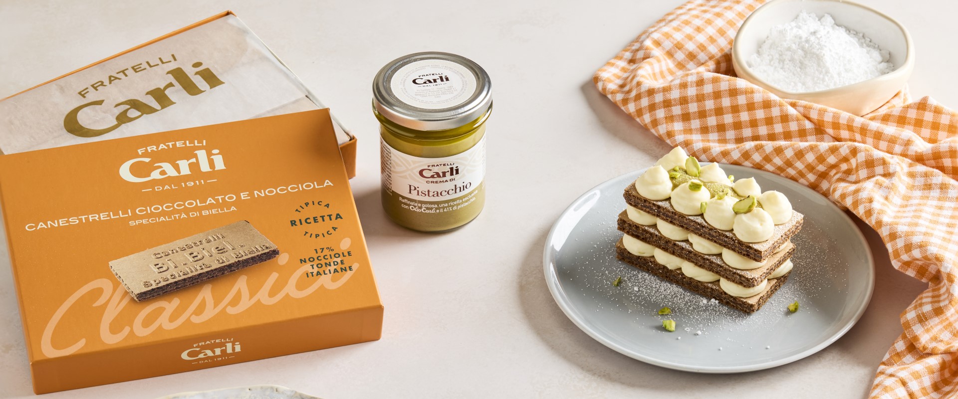 millefeuille canestrelli vanille pistache