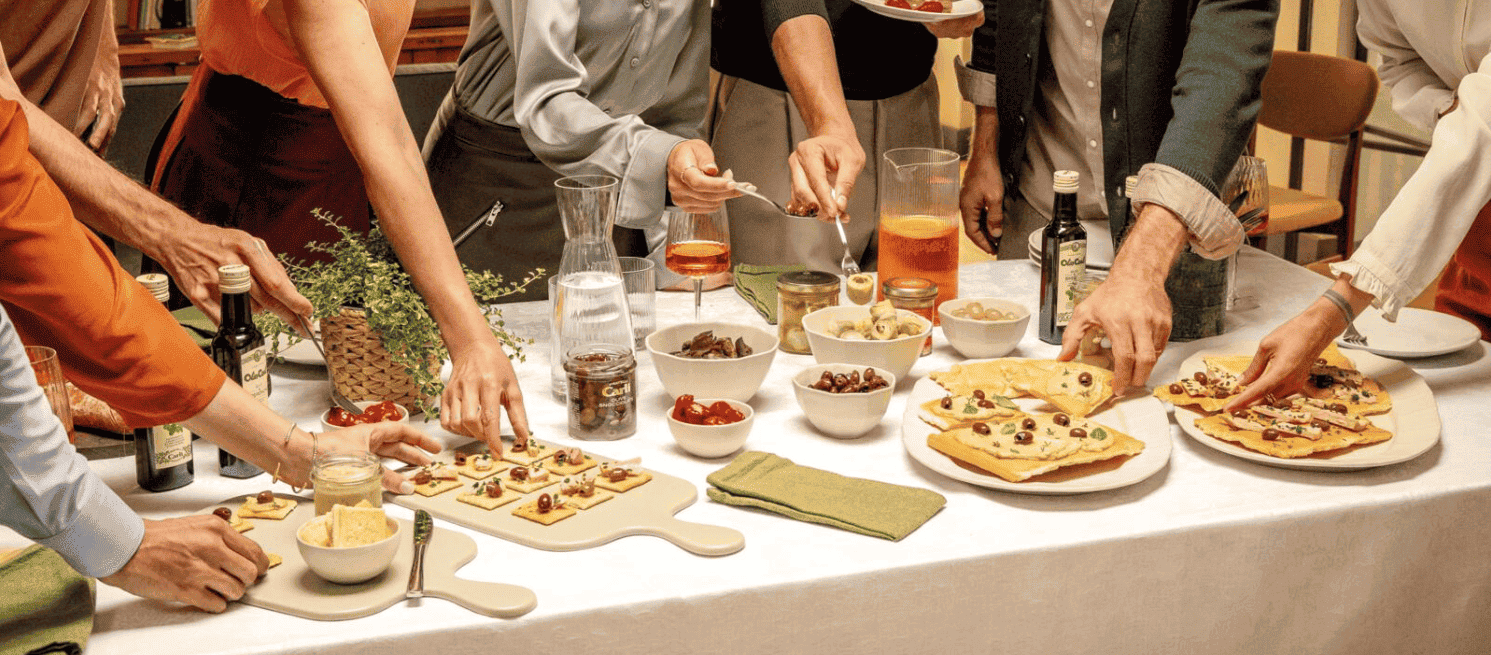 Apéritif préparé avec les spécialités Fratelli Carli