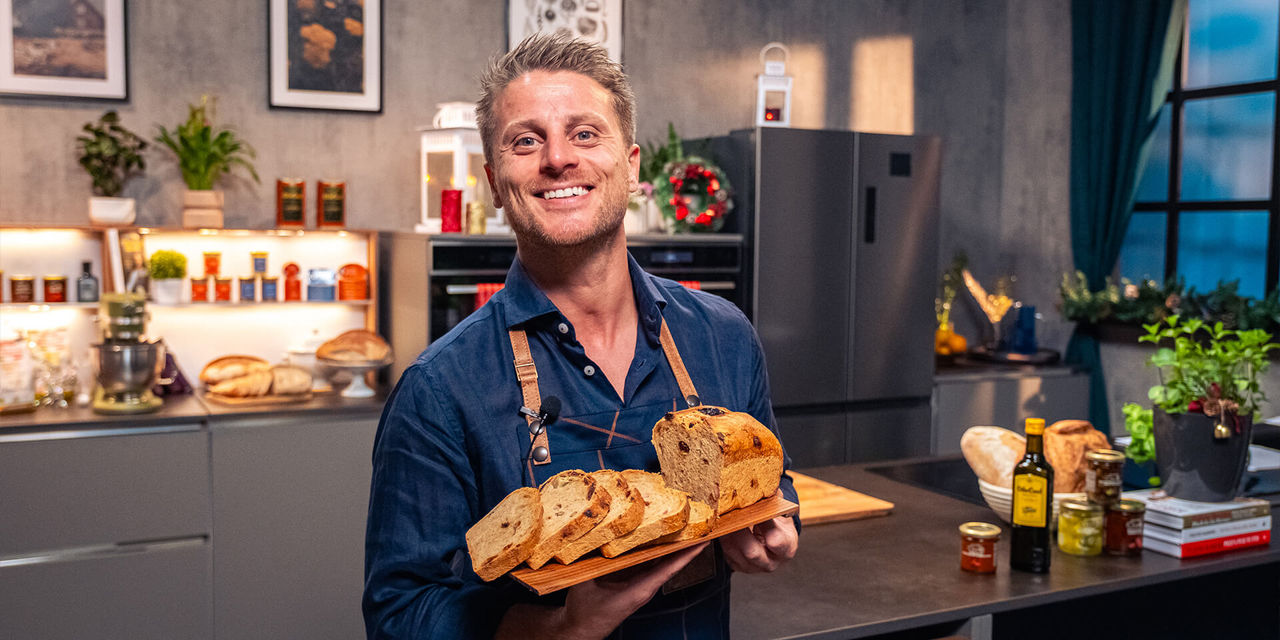 Die Brotterrine von Fulvio Marino mit Artischockenherzen und aromatischen Oliven Fratelli Carli