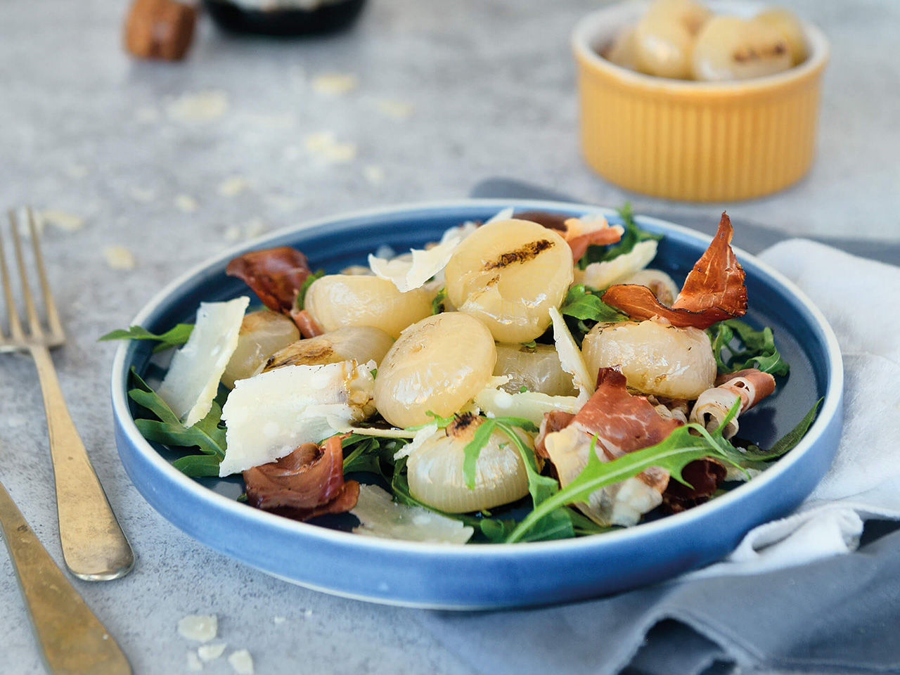 Salat mit Zwiebeln