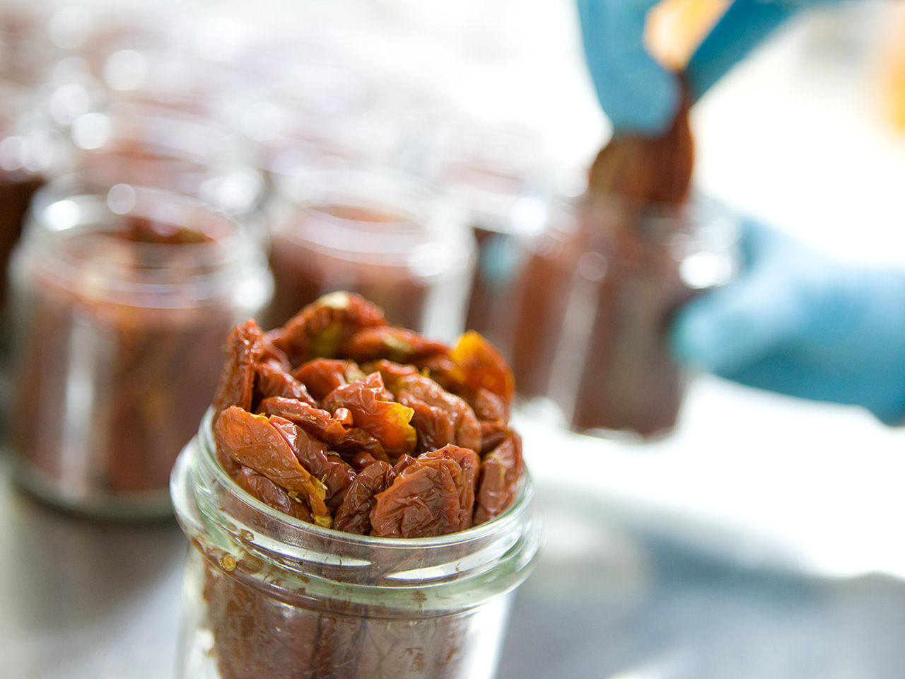 Getrocknete Tomaten im Glas