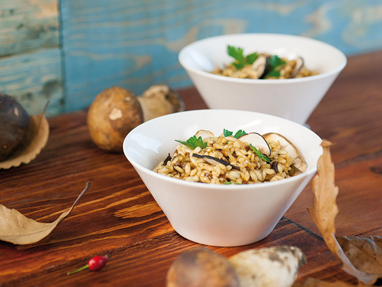 Risotto mit getrockneten Steinpilzen