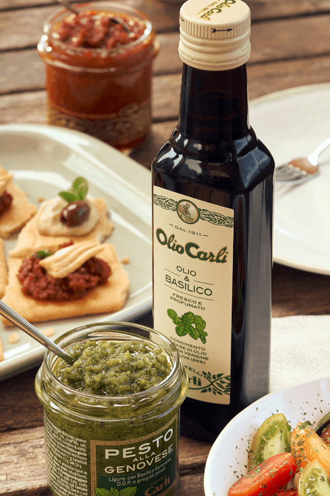 olio infuso al basilico