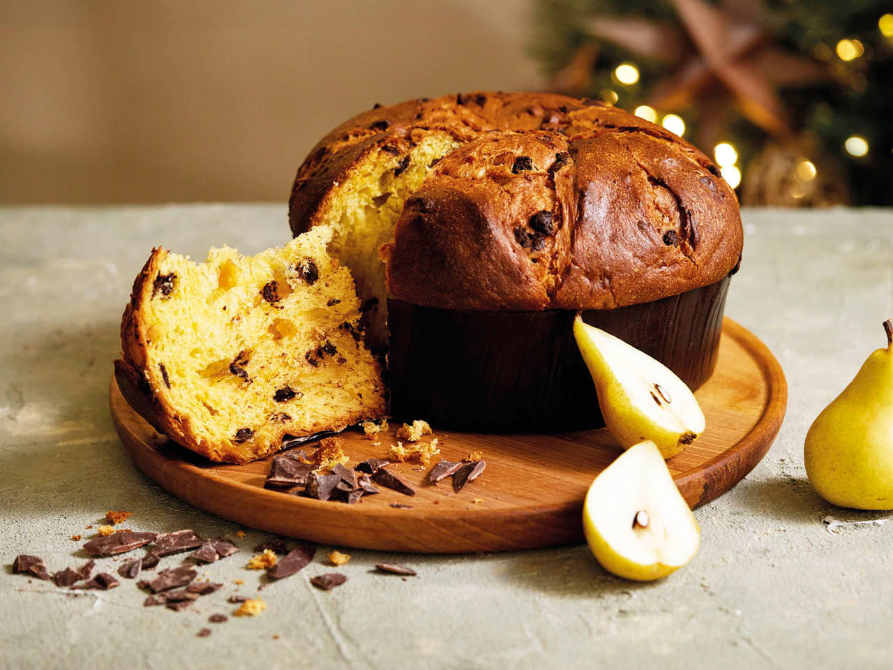 Weihnachtskuchen Birne und Schokolade