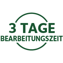 drei tage bearbeitungszeit