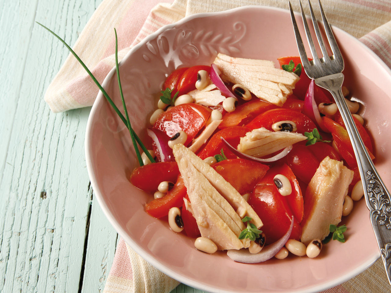 Thunfisch und Tomatensalat
