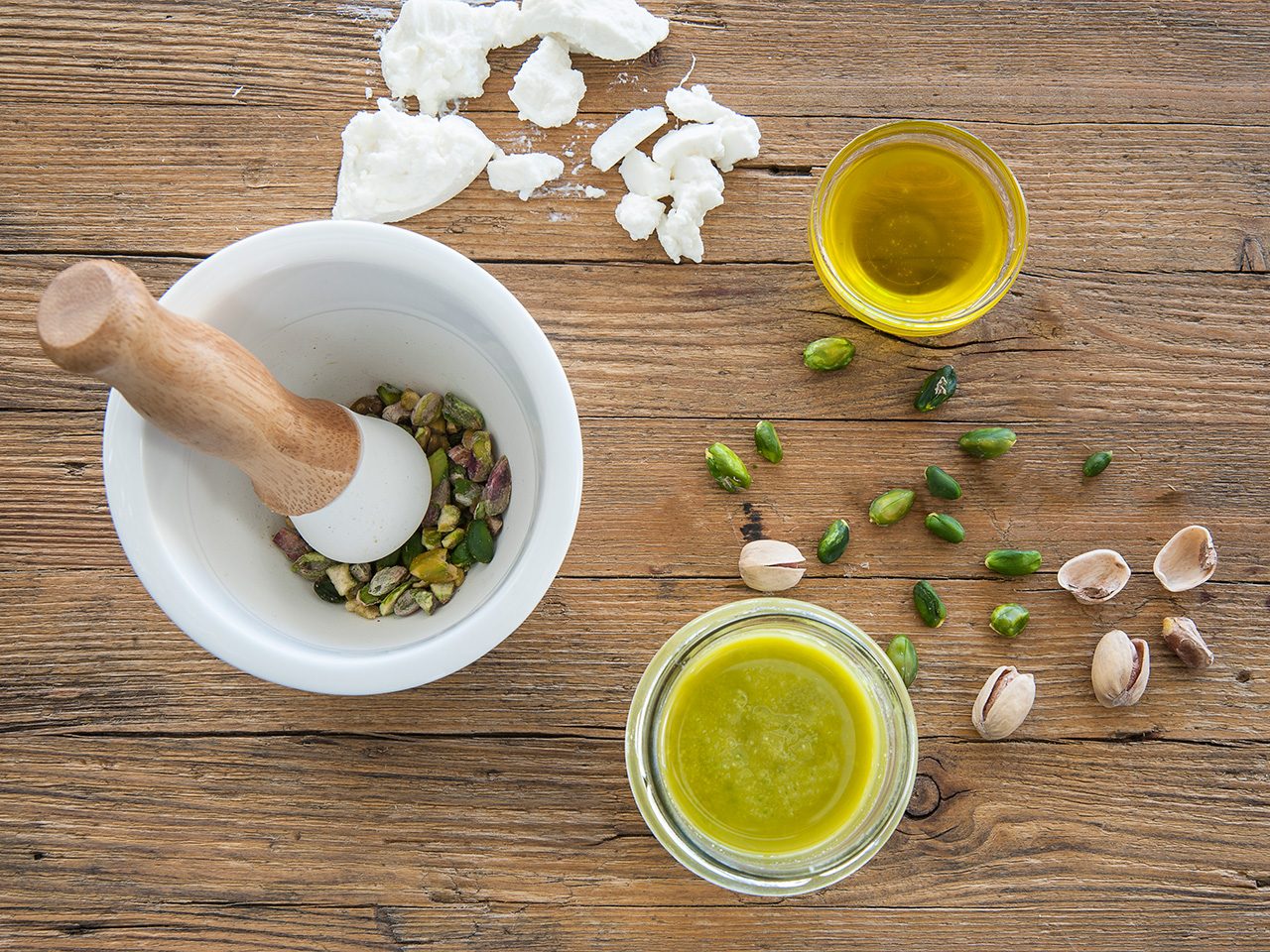 Pistaches et pesto de pistaches