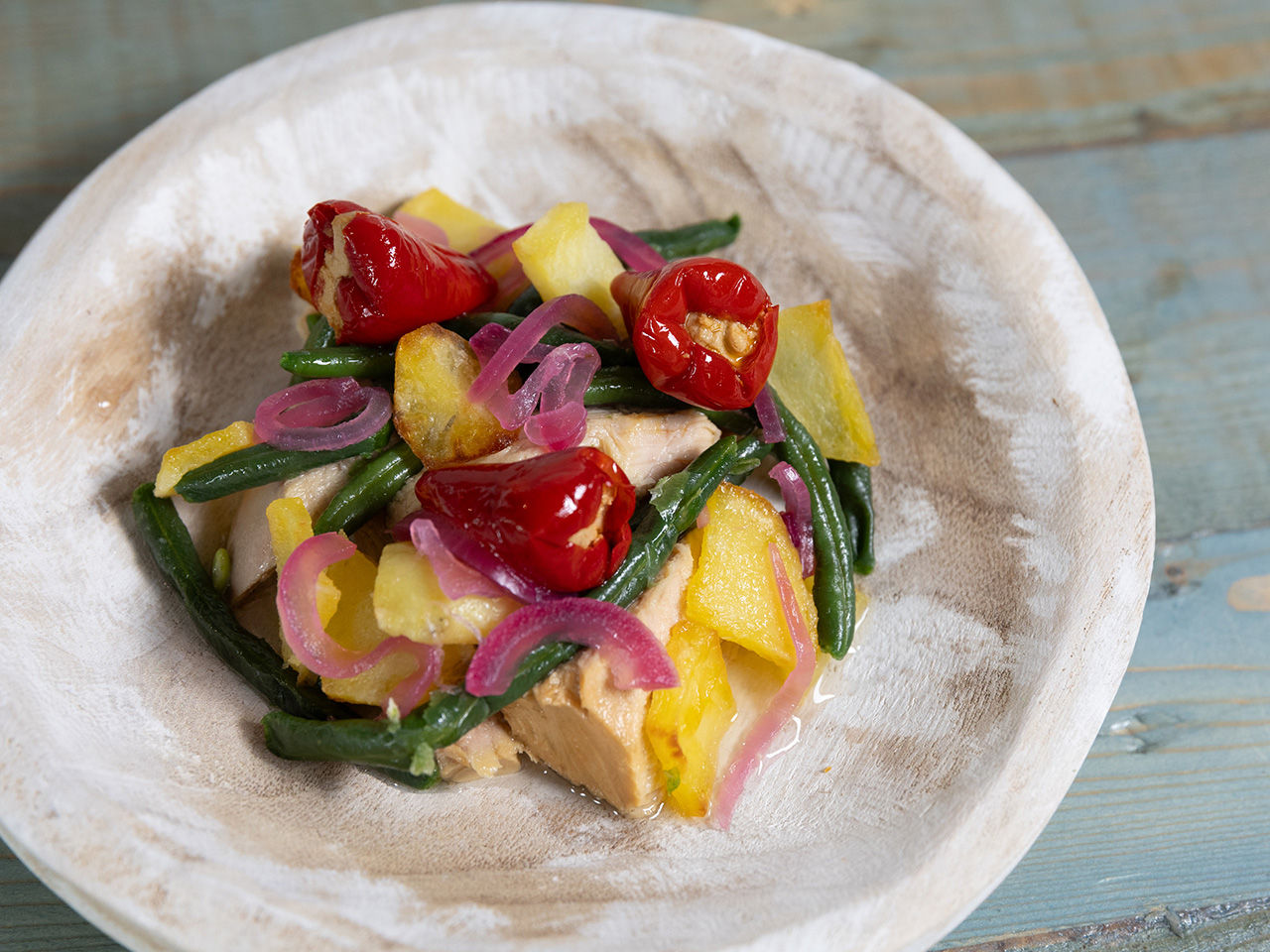 salade avec piments farcis