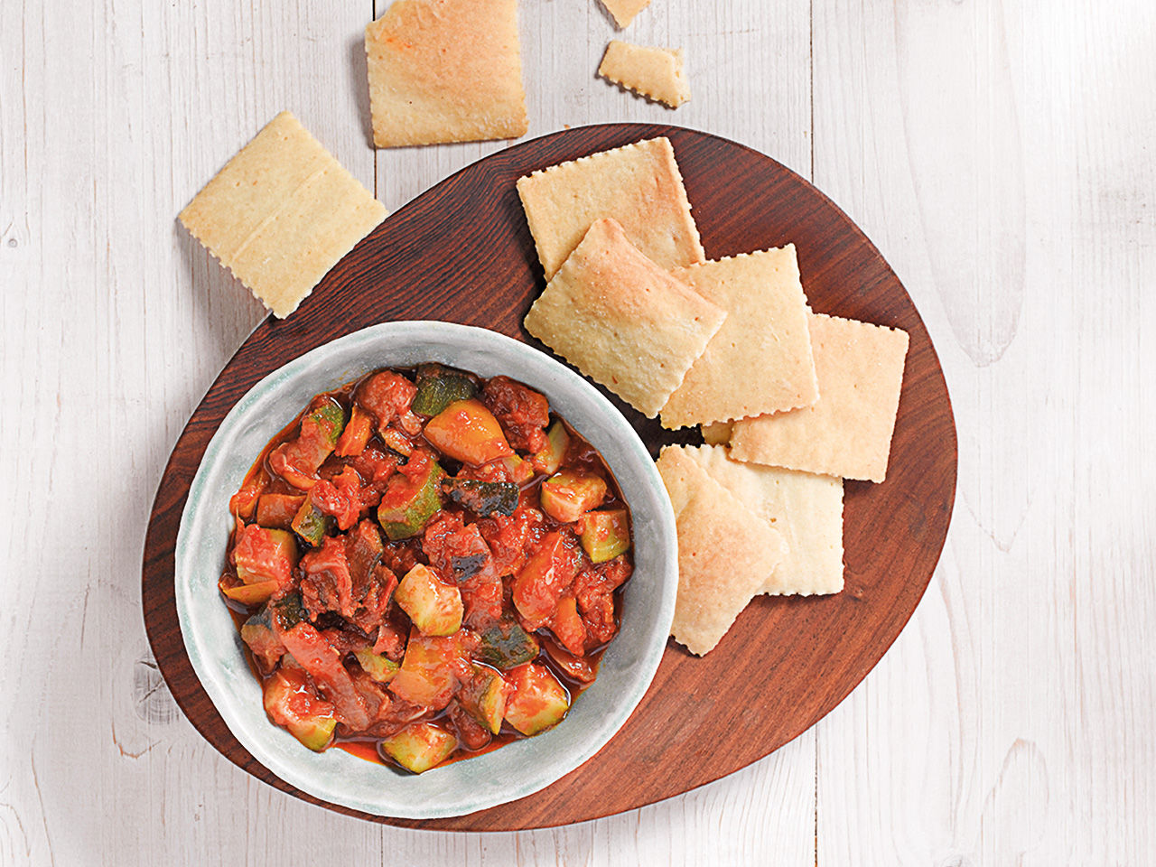 Ratatouille avec focaccia croustillante