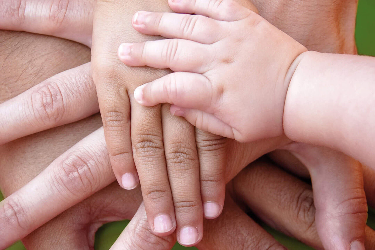 Mains de la famille