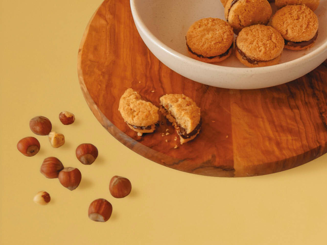 Baci di dama sur une assiette