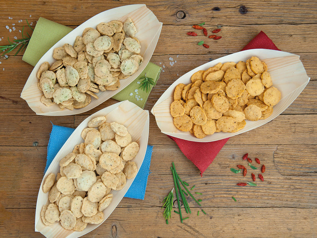 varieté de biscuits salés