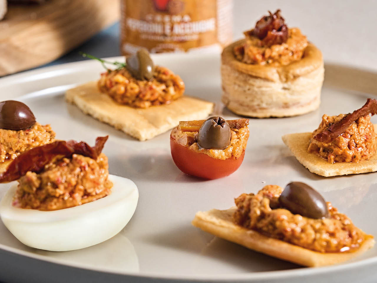 tartines de creme poivrons anchois