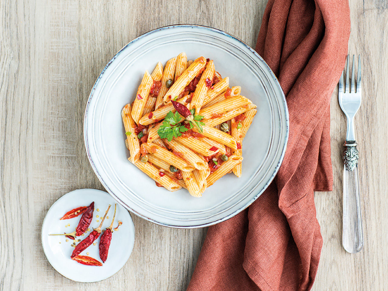 Penne avec le piment