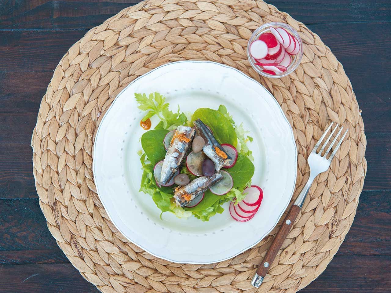 Salade de sardines et d'olives
