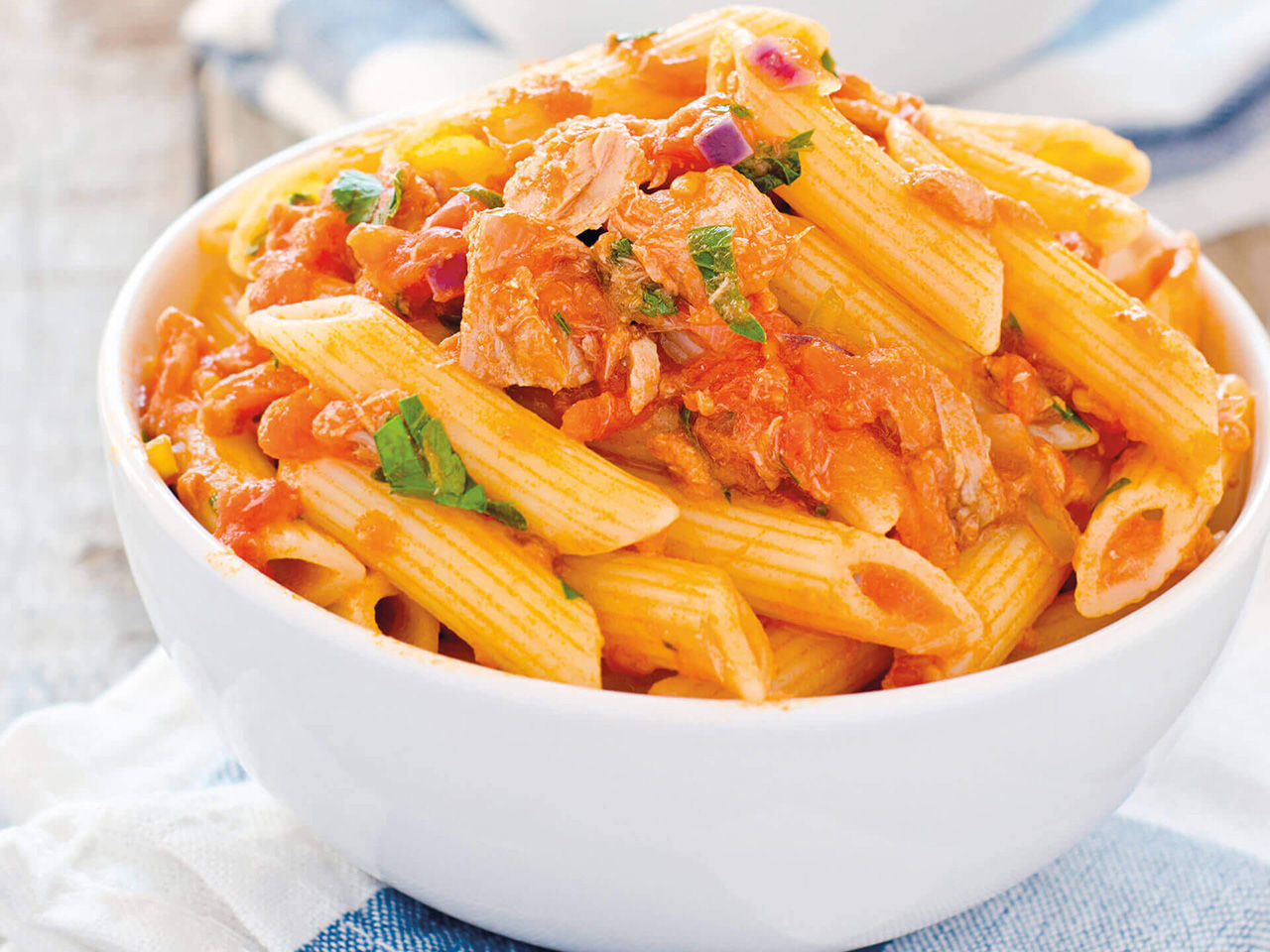 Penne avec sauce au thon