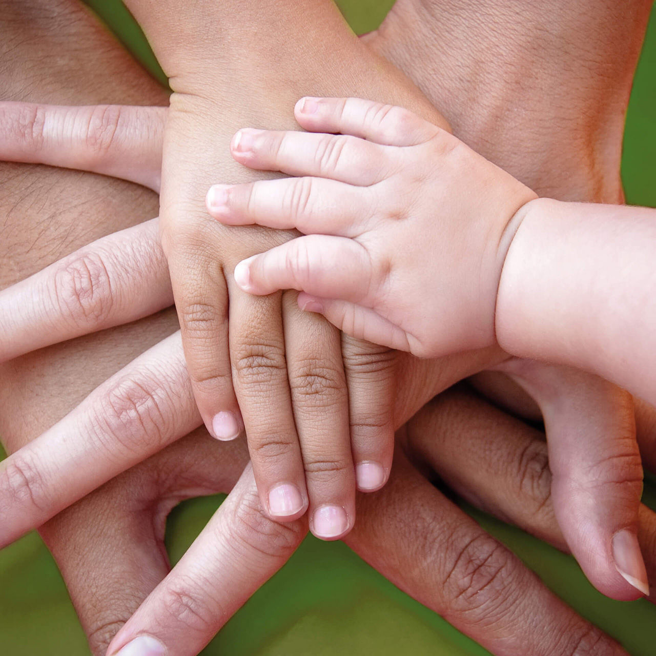 Mains de la famille