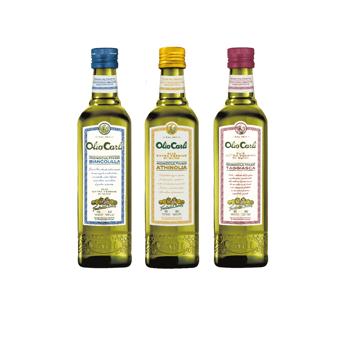 3 Huiles d’Olive Vierges Extra Monovariétales